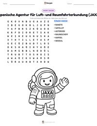 Japanische Agentur für Luft- und Raumfahrterkundung (JAXA) druckbare Arbeitsblatt Vorschau