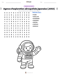 Aperçu de la feuille de travail imprimable Agence d'exploration aérospatiale japonaise (JAXA)