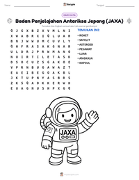 Prabaca lembar kerja cetak Badan Penjelajahan Antariksa Jepang (JAXA)