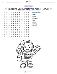 Japonya Uzay Araştırma Ajansı (JAXA) yazdırılabilir çalışma sayfası önizlemesi