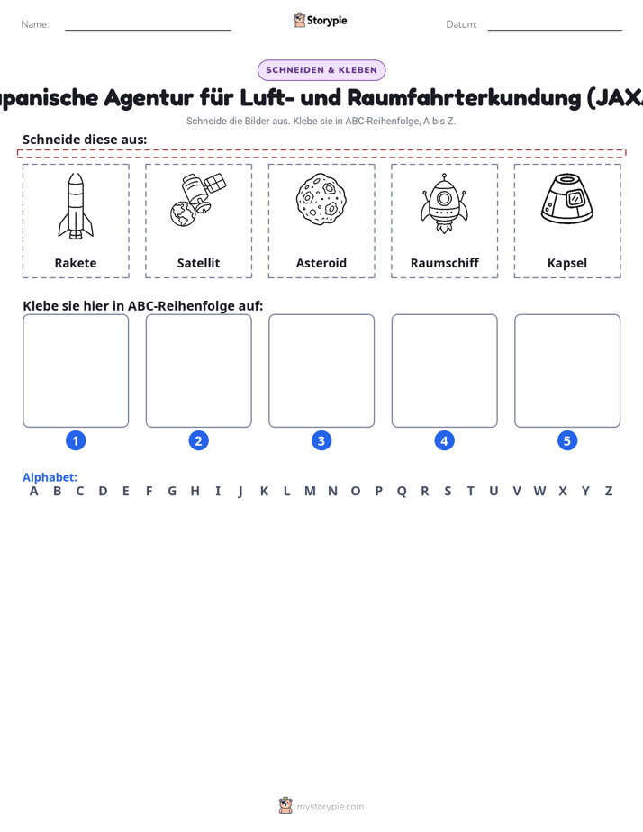 Schneiden & Einfügen Alphabet