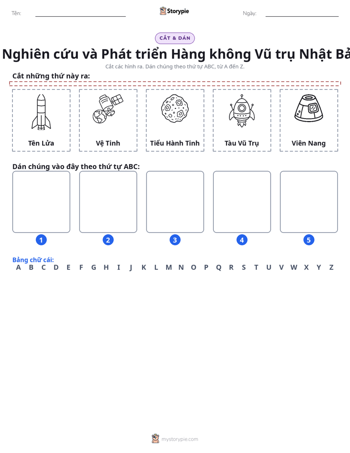 Cắt & Dán Chữ Cái