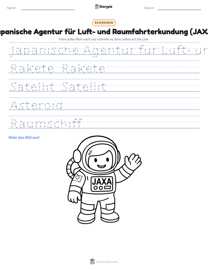 Schreibübung