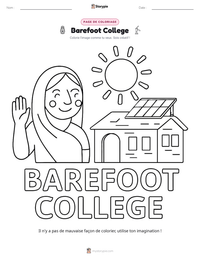 Aperçu de la feuille de travail imprimable Barefoot College