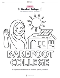Barefoot College afdrukbare werkblad voorbeeld