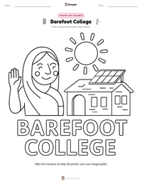 Prévia da folha de atividades imprimível Barefoot College