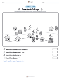 Aperçu de la feuille de travail imprimable Barefoot College