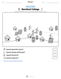 Anteprima della scheda stampabile di Barefoot College
