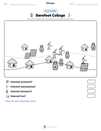 Barefoot College afdrukbare werkblad voorbeeld
