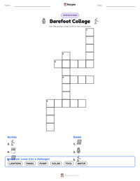Barefoot College printable worksheet preview