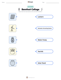 Barefoot College printable worksheet preview