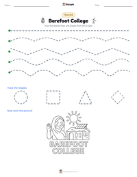 Barefoot College printable worksheet preview