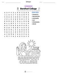 Barefoot College afdrukbare werkblad voorbeeld
