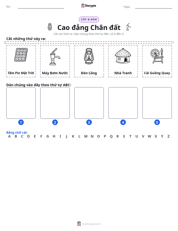 Cắt & Dán Chữ Cái