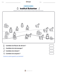 Aperçu de la feuille de travail imprimable Institut Butantan