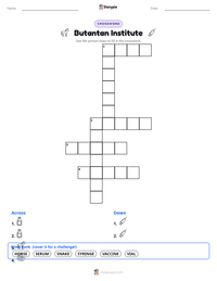 Butantan Institute printable worksheet preview
