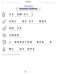 Butantan Institute printable worksheet preview