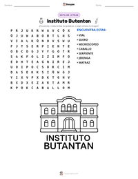 Vista previa de la hoja de trabajo imprimible de Instituto Butantan