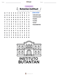 Butantan Instituut afdrukbare werkblad voorbeeld