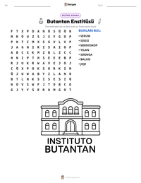 Butantan Enstitüsü yazdırılabilir çalışma sayfası önizlemesi
