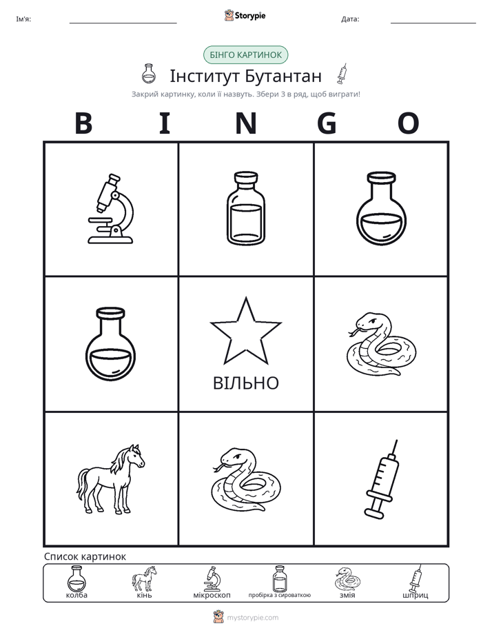 Бінго з Малюнками