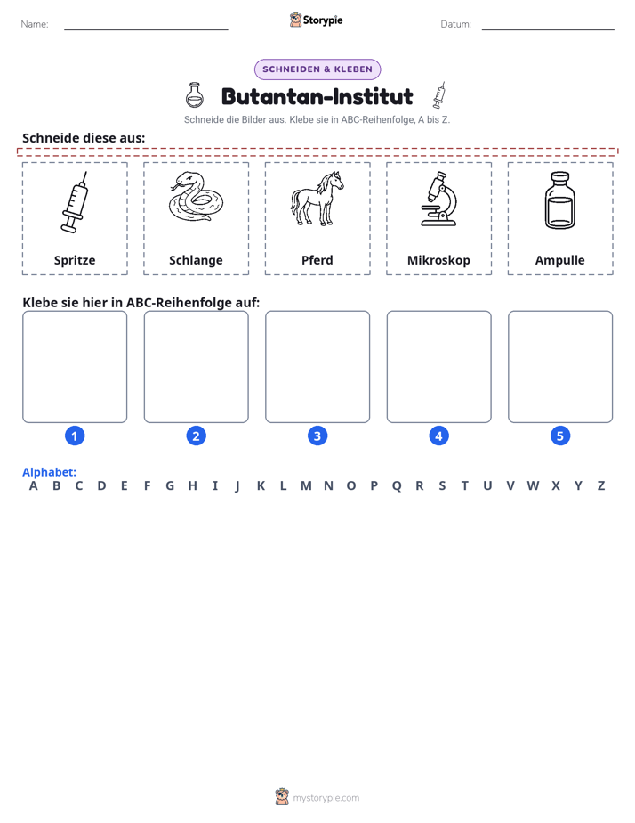Schneiden & Einfügen Alphabet