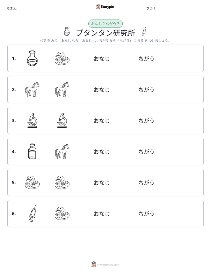 同じか違うか
