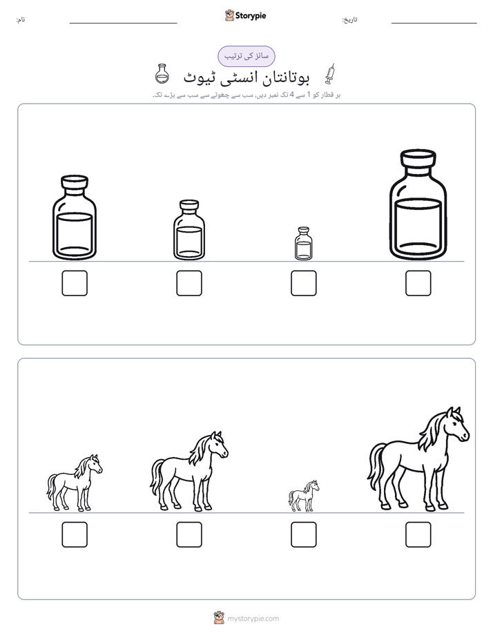 سائز کی ترتیب