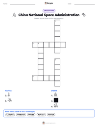 China National Space Administration printable worksheet preview
