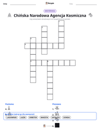Podgląd drukowalnego arkusza ćwiczeń Chińska Narodowa Agencja Kosmiczna