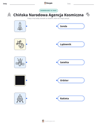 Podgląd drukowalnego arkusza ćwiczeń Chińska Narodowa Agencja Kosmiczna