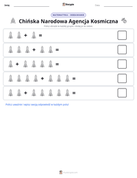 Podgląd drukowalnego arkusza ćwiczeń Chińska Narodowa Agencja Kosmiczna