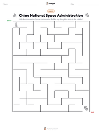 China National Space Administration printable worksheet preview