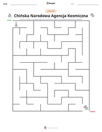 Podgląd drukowalnego arkusza ćwiczeń Chińska Narodowa Agencja Kosmiczna