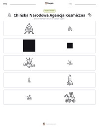 Podgląd drukowalnego arkusza ćwiczeń Chińska Narodowa Agencja Kosmiczna