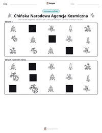 Podgląd drukowalnego arkusza ćwiczeń Chińska Narodowa Agencja Kosmiczna