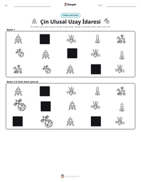 Çin Ulusal Uzay İdaresi yazdırılabilir çalışma sayfası önizlemesi