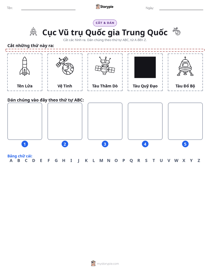 Cắt & Dán Chữ Cái