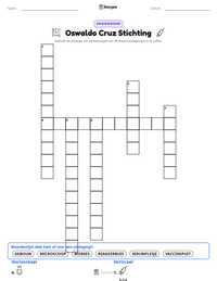 Oswaldo Cruz Stichting afdrukbare werkblad voorbeeld