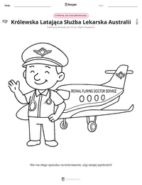 Podgląd drukowalnego arkusza ćwiczeń Królewska Latająca Służba Lekarska Australii