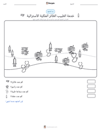 معاينة ورقة العمل القابلة للطباعة خدمة الطبيب الطائر الملكية الأسترالية