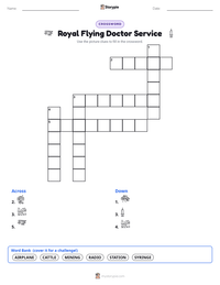 Royal Flying Doctor Service printable worksheet preview