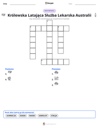 Podgląd drukowalnego arkusza ćwiczeń Królewska Latająca Służba Lekarska Australii