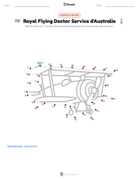 Aperçu de la feuille de travail imprimable Royal Flying Doctor Service d'Australie