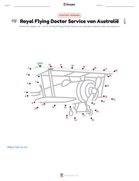 Royal Flying Doctor Service van Australië afdrukbare werkblad voorbeeld