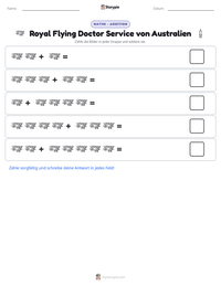 Royal Flying Doctor Service von Australien druckbare Arbeitsblatt Vorschau