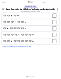 Vista previa de la hoja de trabajo imprimible de Real Servicio de Médicos Voladores de Australia