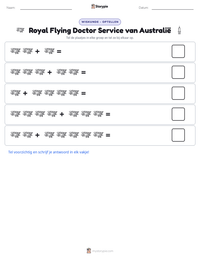 Royal Flying Doctor Service van Australië afdrukbare werkblad voorbeeld