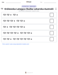 Podgląd drukowalnego arkusza ćwiczeń Królewska Latająca Służba Lekarska Australii