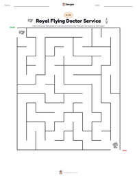 Royal Flying Doctor Service printable worksheet preview